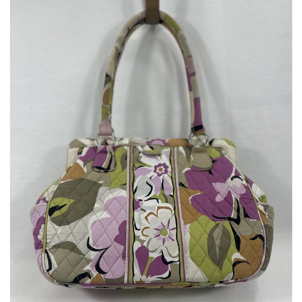 Vera Bradley Priscilla Pink Purse, Frame Bag, Soft Pink White Magnetic, Retired - Picture 13 of 16